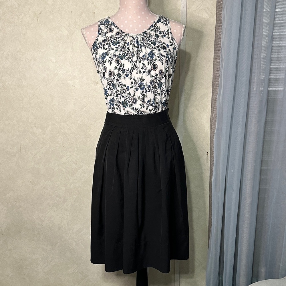 Talbots Black Pleated Skirt